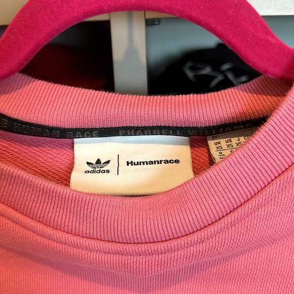 Adidas Humanrace by Pharrell Williams 100% cotton pink shorts sweatsuit size XS - Picture 3 of 7